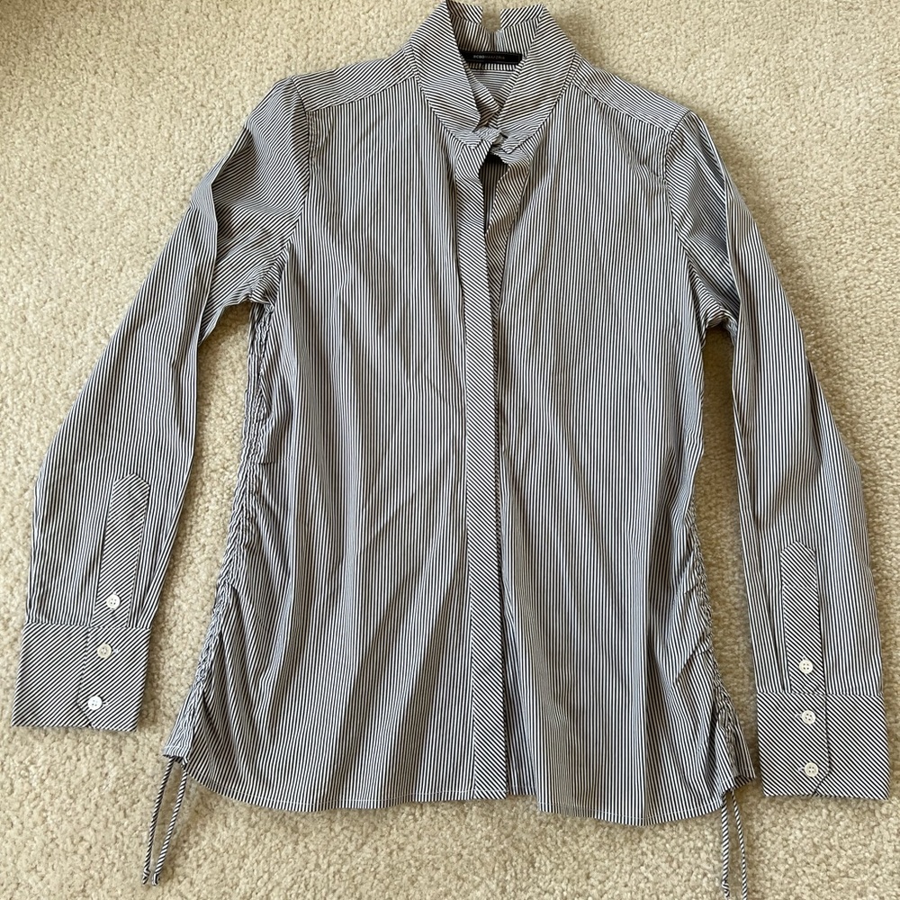 BCBGMAXAZRIA Button Down Striped Shirt Size M